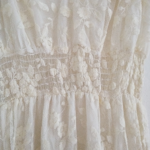 The Kooples Ecru Lace Sheer Details Embroidered Dress - Picture 9 of 13
